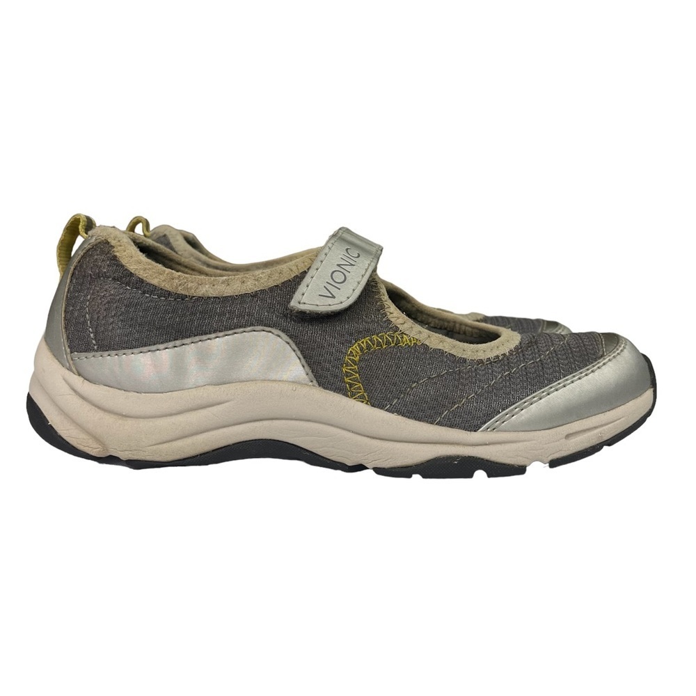 Vionic‎ Sunset Mary Jane Slip On Gray Shoes Womens Size 6